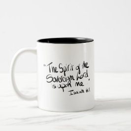 Kalligraphie Biokunst Zitat "Geist ..." Zweifarbige Tasse