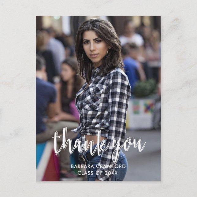 Kalligraphie Danke für den Abschluss des benutzerd Postkarte (Vorderseite)