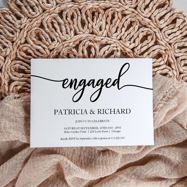 Kalligraphie der Anhängerin Schwarz und Weiß Einladung (Von Creator hochgeladen)