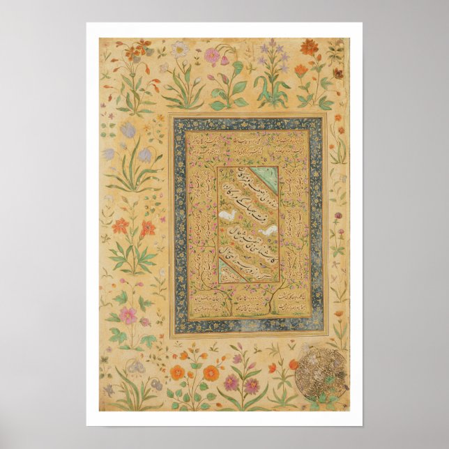 Kalligraphie des iranischen Meisters Ali al-Mashha Poster (Vorne)