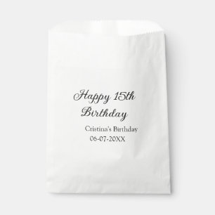 Kalligraphie einfach minimale glückliche 15. Gebur Geschenktütchen