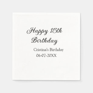 Kalligraphie einfach minimale glückliche 15. Gebur Serviette