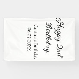 Kalligraphie einfach minimale glückliche 2. Geburt Banner