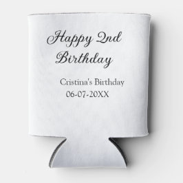 Kalligraphie einfach minimale glückliche 2. Geburt Dosenkühler