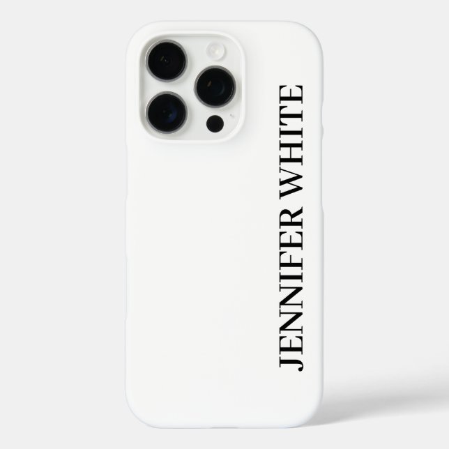 Kalligraphie Elegant Black & White Bold Retro Case-Mate iPhone Hülle (Rückseite)