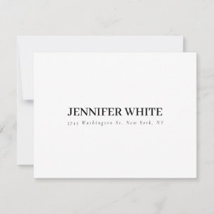 Kalligraphie Elegant Black & White Bold Retro RSVP Karte