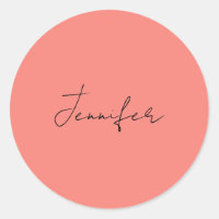 Kalligraphie Eleganto Coral Pink Schlicht Einfache