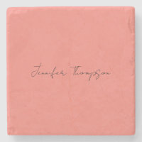 Kalligraphie Eleganto Coral Pink Schlicht Einfache