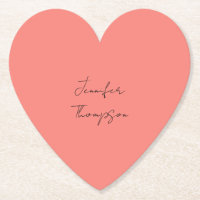 Kalligraphie Eleganto Coral Pink Schlicht Einfache