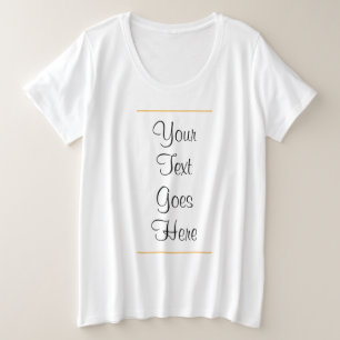 Kalligraphie Handschrift Text Template Womens Große Größe T-Shirt