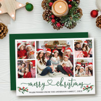 Kalligraphie Herz Weihnachten Holly 5 Foto Green