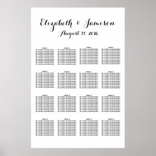 Kalligraphie-Hochzeitskarte Poster