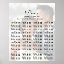 Kalligraphie Hochzeitstabelle Poster