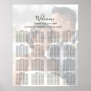 Kalligraphie Hochzeitstabelle Poster