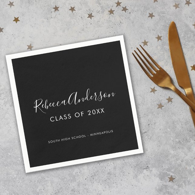 Kalligraphie-Klasse der Black Graduation Party 202 Serviette (Von Creator hochgeladen)