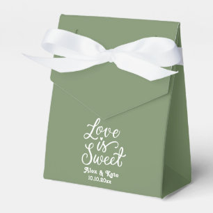 Kalligraphie-Liebe ist süß in Fern-Farbe Geschenkschachtel