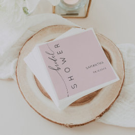 Kalligraphie-Mindesthaltbarkeitsstudie Rosa Brautp Serviette