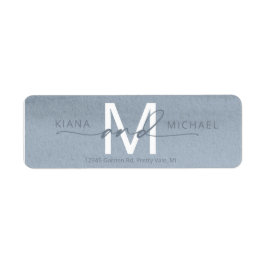 Kalligraphie Monogram Wedding Dusty Blue ID771