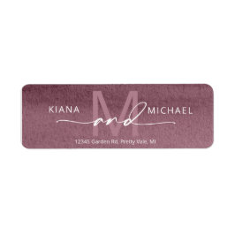 Kalligraphie Monogram Wedding Mauve ID771