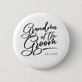 Kalligraphie Oma des Grooms elegant Button