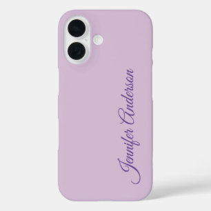 Kalligraphie Pastel Thistle Pink Personalisierter  iPhone 16 Hülle