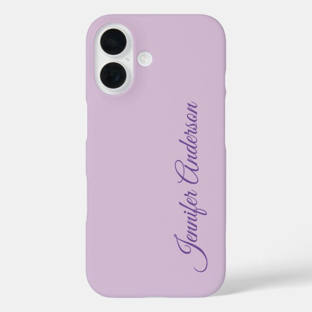 Kalligraphie Pastel Thistle Pink Personalisierter  Case-Mate iPhone Hülle (Rückseite)