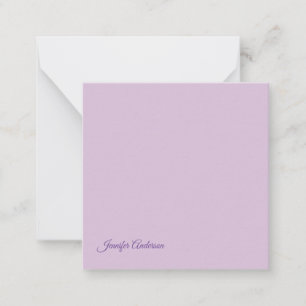 Kalligraphie Pastel Thistle Pink Personalisierter  Mitteilungskarte
