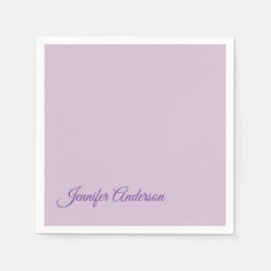 Kalligraphie Pastel Thistle Pink Personalisierter  Serviette