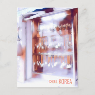 Kalligraphie Pinsel Antiquitätengeschäft Korea Rei Postkarte