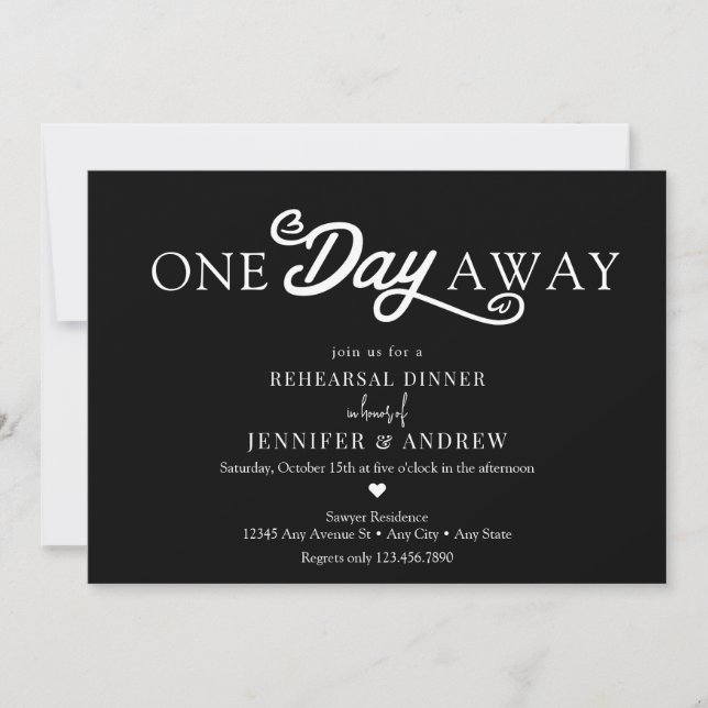 Kalligraphie Probe Dinner Einladung (Vorderseite)