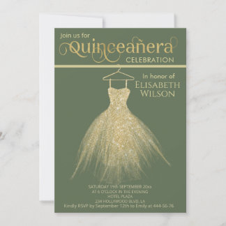 Kalligraphie Quinceañera Einladung