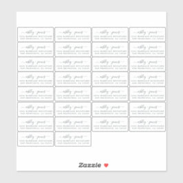 Kalligraphie-Rücksendeadressen-Aufkleber 2 x 0,8 Z Aufkleber