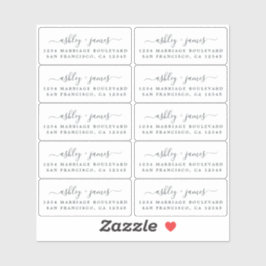 Kalligraphie-Rücksendeadressen-Aufkleber 2 x 0,8 Z Aufkleber