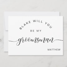 Kalligraphie Schwarz und Weiß, sei meine Trauzeuge