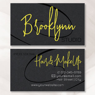 Kalligraphie Signature Beruflich Hair Studio Visitenkarte
