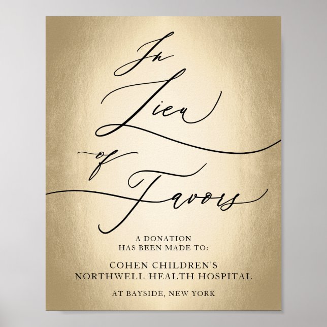 Kalligraphie-Skript anstelle von Lieblingen-Hochze Poster (Vorne)