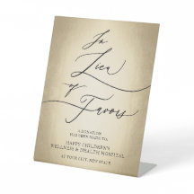 Kalligraphie-Skript anstelle von Lieblingen-Hochze