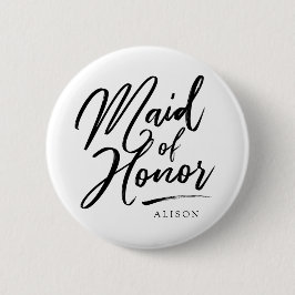 Kalligraphie-Trauzeugin elegant Button