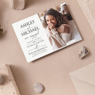 Kalligraphie Typografie 2 Foto Engagement Partei Einladung