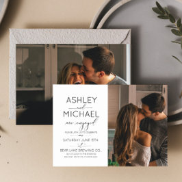 Kalligraphie Typografie 2 Foto Engagement Partei Einladung