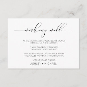 Kalligraphie Typografie Hochzeit wünscht gut Horiz Begleitkarte