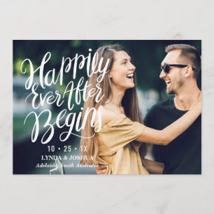 Kalligraphie und Foto, die Save the Date Karte