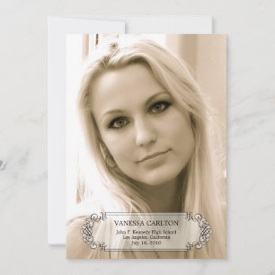 Kalligraphie-Wirbel Foto Abschluss Ankündigung