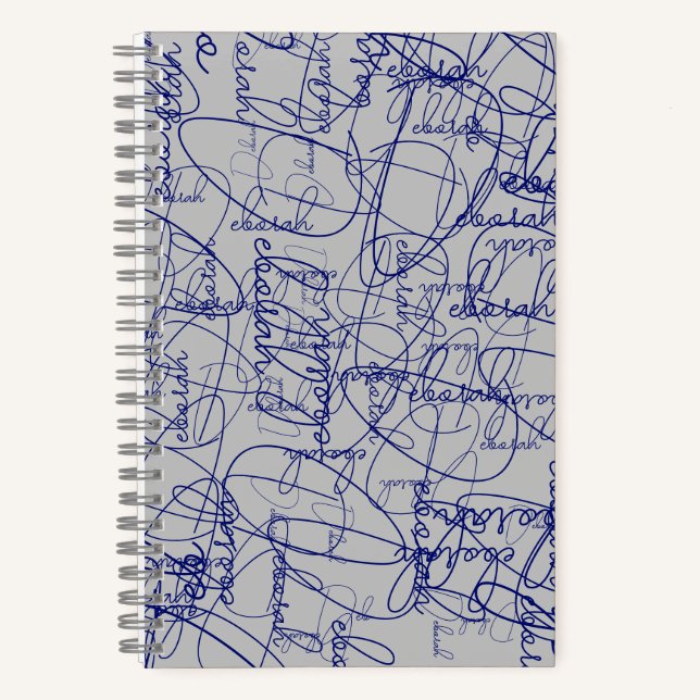 Kalligraphiemuster - Signaturen Notizbuch (Vorderseite)