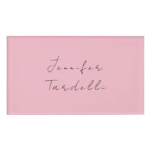 Kalligraphiename beruflich schlicht-rosa-feminin namenschild