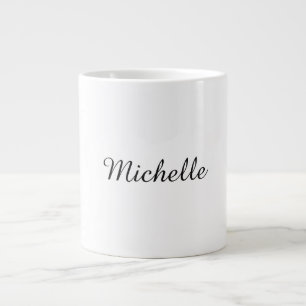 Kalligraphiename Creative Trendy White Jumbo-Tasse