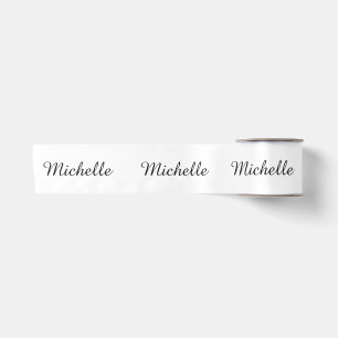 Kalligraphiename Creative Trendy White Satinband