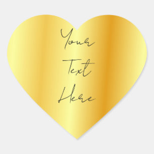 Kalligraphierte Script-Imitate Gold Fügen Sie hier Herz-Aufkleber