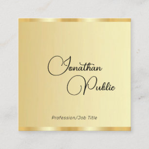 Kalligraphierte Script-Imitate Gold Template Moder Quadratische Visitenkarte