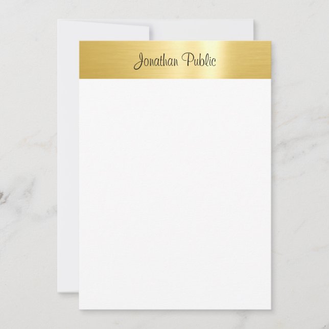 Kalligraphiertes Script Gold Look Elegante Vorlage (Vorderseite)